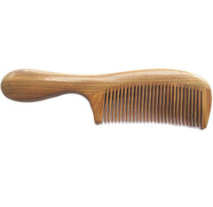 Handicraft Wooden Round Handle Sandal Hair Comb Anti-Static