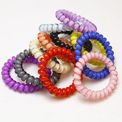 Telephone Wire Line Cord Elastic Ring Ponytail