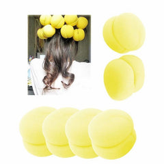 Orange Yellow Balls Soft Sponge Hair Care Curler