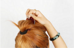 Fluffy Pony Tail Styling Tools Inserted Combs