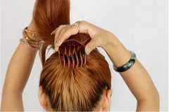 Fluffy Pony Tail Styling Tools Inserted Combs