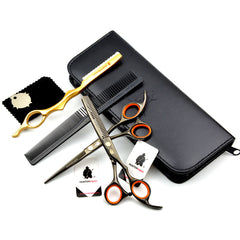 Japanese Black Steel Professional 6 Inch Hair Dressing Scissors