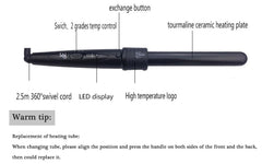 3 Parts Clip Iron Hair Curler Set