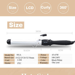 Ceramic Hair Curler PRO LCD Hair Curling Iron